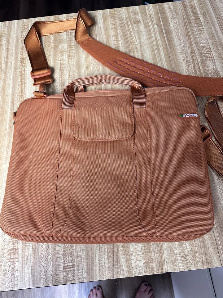 Funda para portátil con correa para el hombro naranja quemado estuche Foto 1 de 4