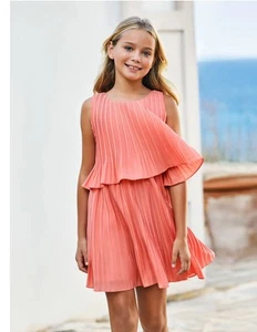 MAYORAL FLAMINGO PLEATED DRESS - Picture 1 of 4