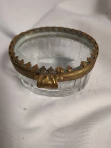 verzierte Schmuckschatulle aus Glas - Bild 1 von 11