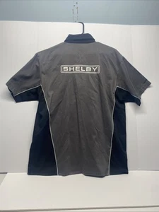 Tri-Mountain Racewear TMR Shelby Cobra Racing Mens L Grey-Black Polo Shop Shirt - Picture 1 of 10