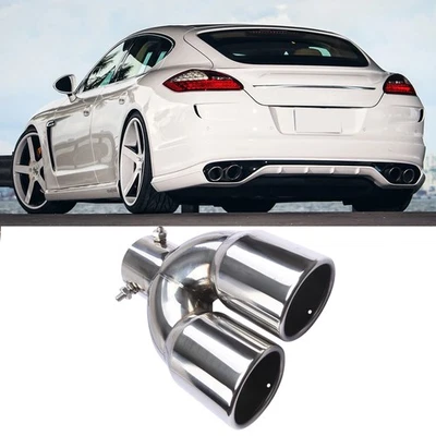 For Porsche Panamera Rear Car Dual Exhaust Pipe Tail Muffler Tip Throat Tailpipe - Image 1 of 4