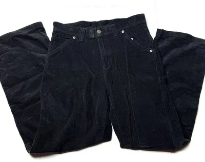 Vintage GREENDOG Girls 18 XXL Black Corduroy Cargo Pants 100% Cotton Y2K 90s - Image 1 of 4
