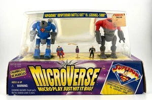 Kenner 1996 MicroVerse Playset Superman Kryptonian Battle Suit vs Lexoskel 5000 - Foto 1 di 6