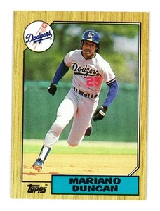 1987 Topps #199 Mariano Duncan Los Angeles Dodgers - Picture 1 of 2