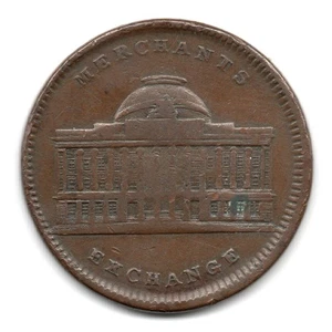 1837 • NEW MERCHANTS EXCHANGE • W-NY-780-20a • NEW YORK, HARD TIMES • HT-294 - Picture 1 of 2