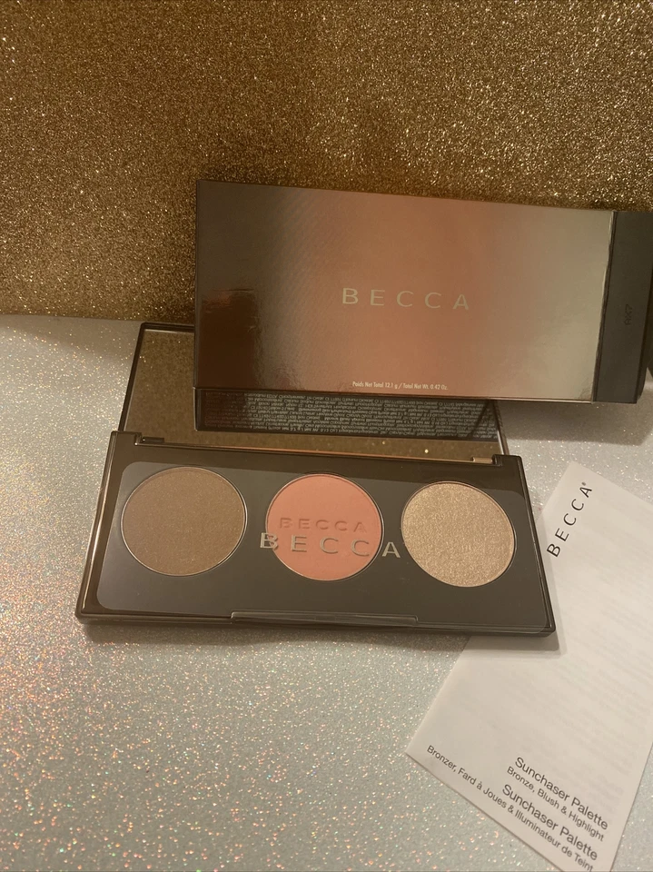Becca Sunchaser Bronzer, Blush & Highlight Palette Full Size New - Image 1 of 3