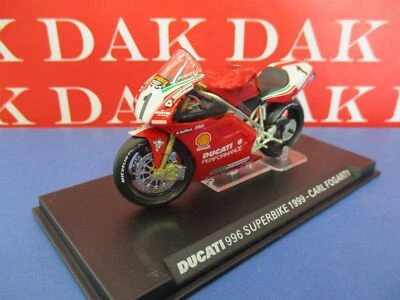 Die cast 1/24 Modellino Moto Ducati 996 Superbike 1999 Carl Fogarty - Immagine 1 di 4