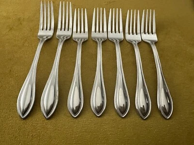 Towle TUSCAN BEAD (2) Dinner & (5) Salad Forks Stainless Flatware - Image 1 of 4