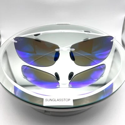 Lentes polarizadas Maui Jim Akau B442-05CM armação fosca cristal/azul havaiano - Imagem 1 de 4