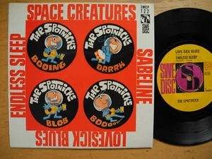 SPOTNICKS Space Creatures / Sabeline + 2 EP 45 7" 1964 Sweden VG+/EX- - Foto 1 di 2