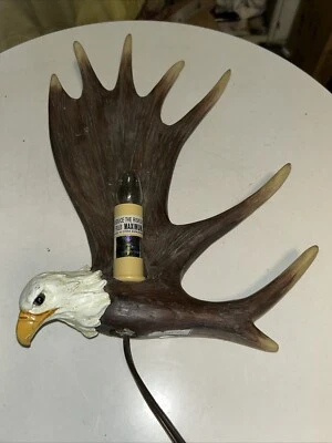 Moose Antler Wall Sconce 11"T Light pin up eagle head sculpture resin No Shade - Image 1 of 4