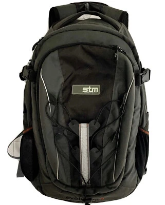 STM Evolution Medium M Laptop Travel Backpack Gray Black Padded Student Work - image 1 of 4