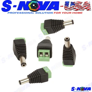 DC Power Plug Male Jack Connector 2.1 x 5.5mm Adapter CCTV 5 PCS - Picture 1 of 3