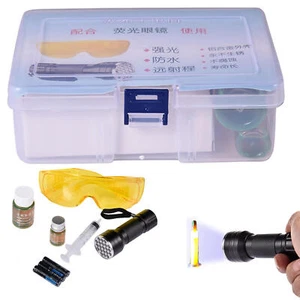 Oil Leak Detection Kit UV Dye Leak Detector Tool Car Fluids & Air - Picture 1 of 12