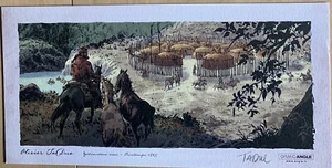 ex libris Taduc: "Go West Young Man" - Signé - Format 15x29,5cm - Picture 1 of 1