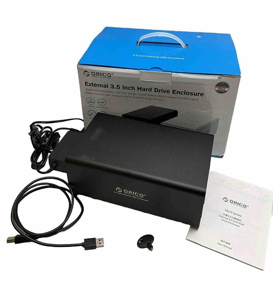 ORICO 2 Bay 3.5" Hard Drive Aluminium USB 3.0 SATA III HDD Caddy - Image 1 of 4