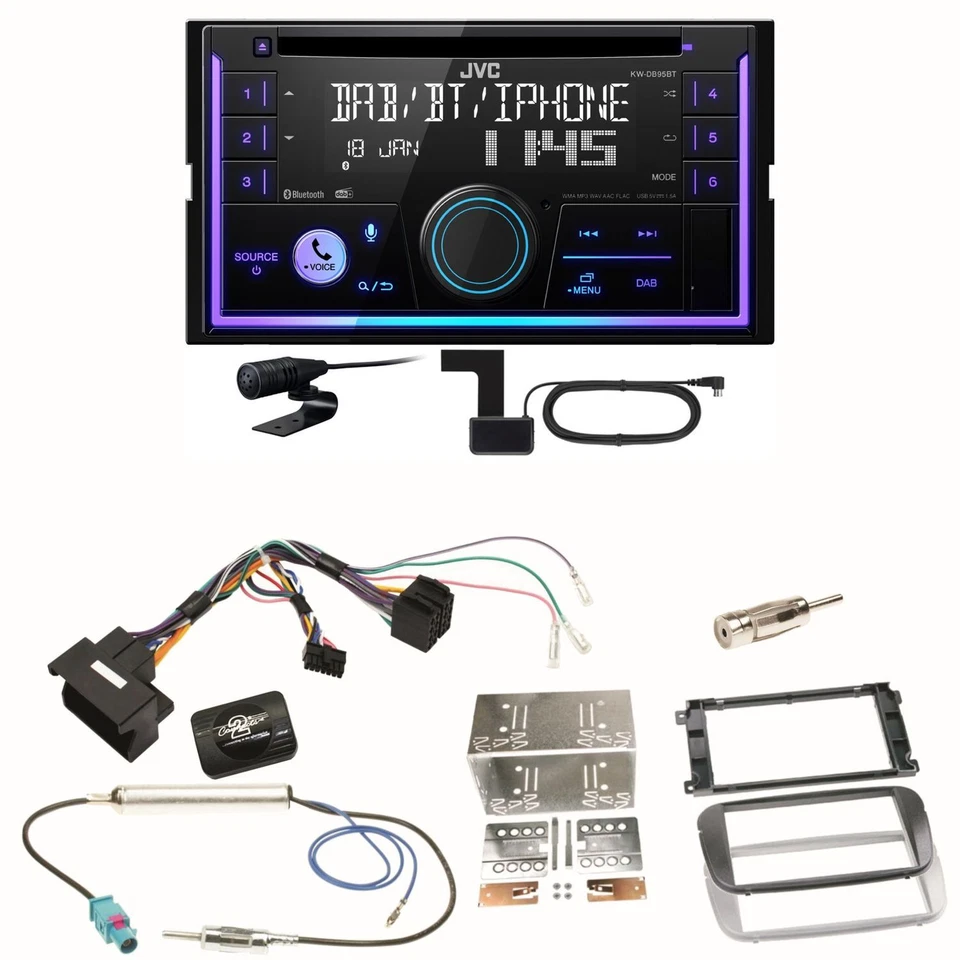 JVC KW-DB95BT Bluetooth DAB CD USB Einbauset für Ford Focus Mondeo S-Max Galaxy - Bild 1 von 1