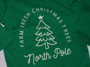 Infant Baby Boy 3-6 Month Christmas Trees Bodysuit Long Sleeve One Piece Green - Picture 1 of 4