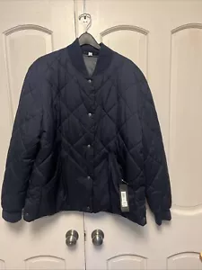 Giacca trapuntata uomo reversibile Banana Republic nuova con etichetta taglia XL blu navy/grigio $249 vendita al dettaglio - Foto 1 di 9