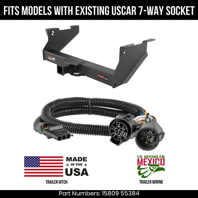 For 2013 Ram 3500 Trailer Hitch w/ 4 Pin Wiring Fit w/ USCAR Plug Curt 20K 2.5" - Изображение 1 из 4