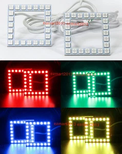 2x50mm LED halo rings for 3" PodsTrucks Motorcycle headlight fog light DRL RGB - Picture 1 of 12