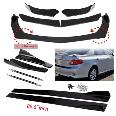 For Toyota Corolla Front Bumper Spoiler Body Kit /Side Skirt /Rear Lip/Strut Rod - Image 1 of 4