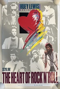 Vintage 80er Promo Poster Huey Lewis And The News The Heart Of Rock 'n' Roll 20 x 30 - Bild 1 von 5