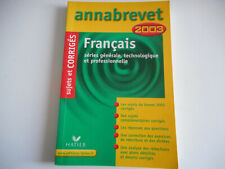 ANNABREVET 2003 / FRANCAIS séries générale, technologique & professionnelle