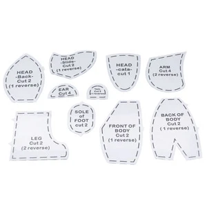 10pcs Cute Bear Sewing Pattern Set For Quilting Tools FER - Picture 1 of 24