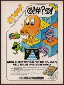 Q*BERT - Orig. 1984 Print AD / game ADVERT_ Atari Coleco Commodore Intellivision - Picture 1 of 1