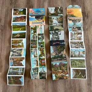 VTG Postcard Lot of 4 Fold Out Souvenir Color Photos Epherema Historic Sites - Picture 1 of 8