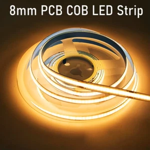 Cob Led Strip Lights 12V 1M 2M 3M 4M 5M Led Light For Room Bedroom Kitchen Xmas - Picture 1 of 20