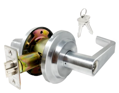 PREMIER LOCKS Heavy Duty Satin Chrome Grade 2 Commercial Door Locks Levers Handles