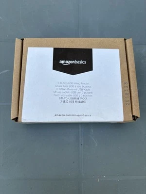 Amazon Basics 3-Button USB Wired Mouse – Standard, Black - Image 1 of 4