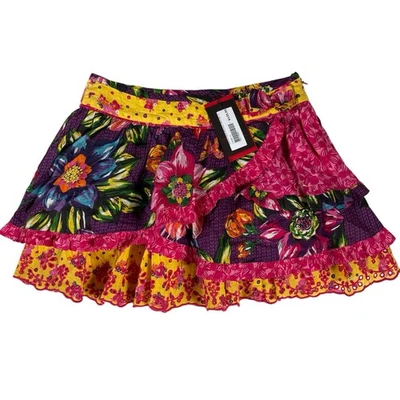 NWT CATIMINI Girls Spirit Ethnique Ruffle Skirt 12 years/150 France Unique Color - Image 1 of 4