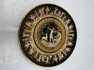 Griechischer FAKIOLAS Dekor Teller 24k Gold Hand Made in Greece 9 1/2" selten Sammlerstück - Bild 1 von 3