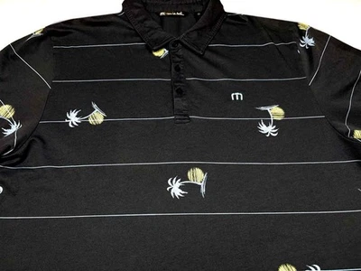 Travis Mathew Mens Short Sleeve Palm Tree Cotton Polyester Polo Shirt 2XL XX XXL - Image 1 of 4