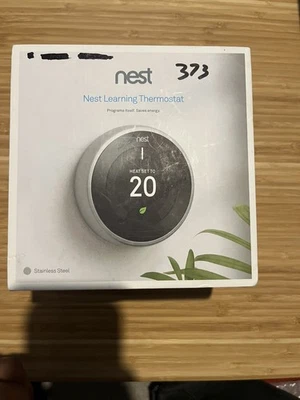 Google Nest Learning Thermostat (3rd Gen) Smart Thermostat Stainless & Heat Link - Image 1 of 4