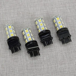 4Pcs White 3157 3156 LED 18SMD DRL Daytime Running Reverse Backup Light Bulbs - Picture 1 of 5