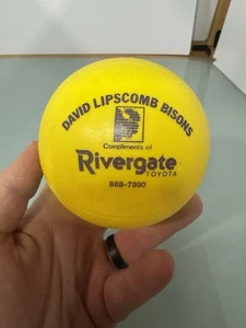Vintage promotional ball David Lipscomb bisons Rivergate Toyota - Picture 1 of 6