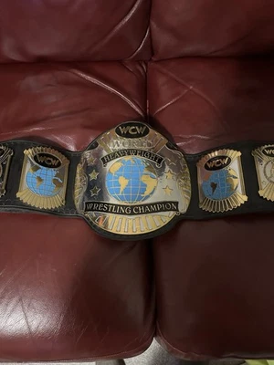 Réplica del Campeonato Mundial Peso Pesado de la Wcw tamaño adulto placas de 4 mm Foto 1 de 4