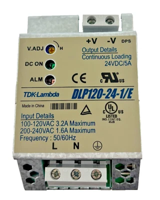 TDK LAMBDA DLP120-24-1/E 100-120VAC 3.2A MAX 200-240VAC 1.6A MAX - Image 1 of 4