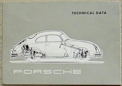 PORSCHE 356A RANGE & 550/1500RS Car Technical Data Leaflet 1956 #25M/4-56/GI - Image 1 of 3