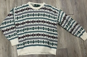 Vintage Hunt Club Sweater Men's Large 100% Cotton USA Made Retro - Picture 1 of 6