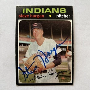 STEVE HARGAN 1971 TOPPS AUTOGRAPHED SIGNED AUTO BASEBALL CARD - Picture 1 of 1