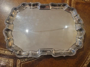 Buccellati Sterlingsilber Seil Rand Tablett schwer 44,3 Unzen 1254 Gramm - Bild 1 von 6