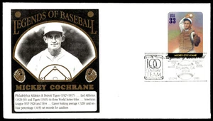 2000 Mickey Cochrane FDC Legends of Baseball Philadelphia A's Panda/LRC Cachet - Picture 1 of 2