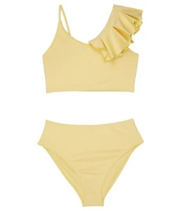 HABITUAL girl Girl's Palm Springs Two-Piece Ruffle Set (Big Kids) Light Yellow - Picture 1 of 2