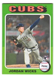 2024 Topps Heritage MINI Jordan Wicks #390 RC Chicago Cubs - Picture 1 of 2