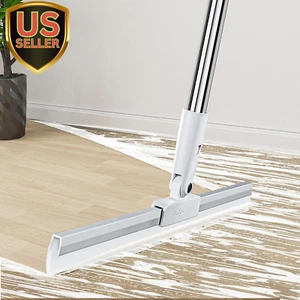 Rubber Squeegee Broom for Floor,62" Long Handle Window Squeegee, Silicone Pet Ha - Picture 1 of 7